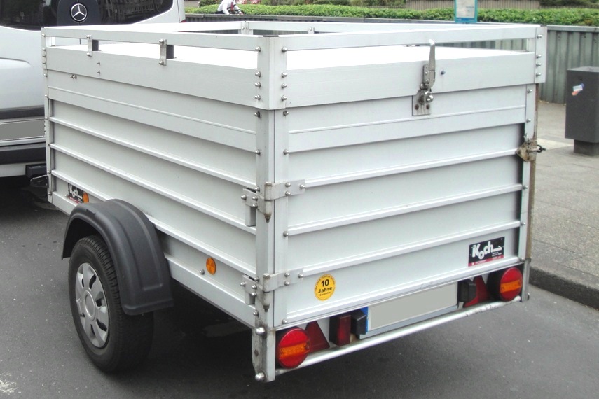 Mercedes Sprinter minibus with luggage trailer