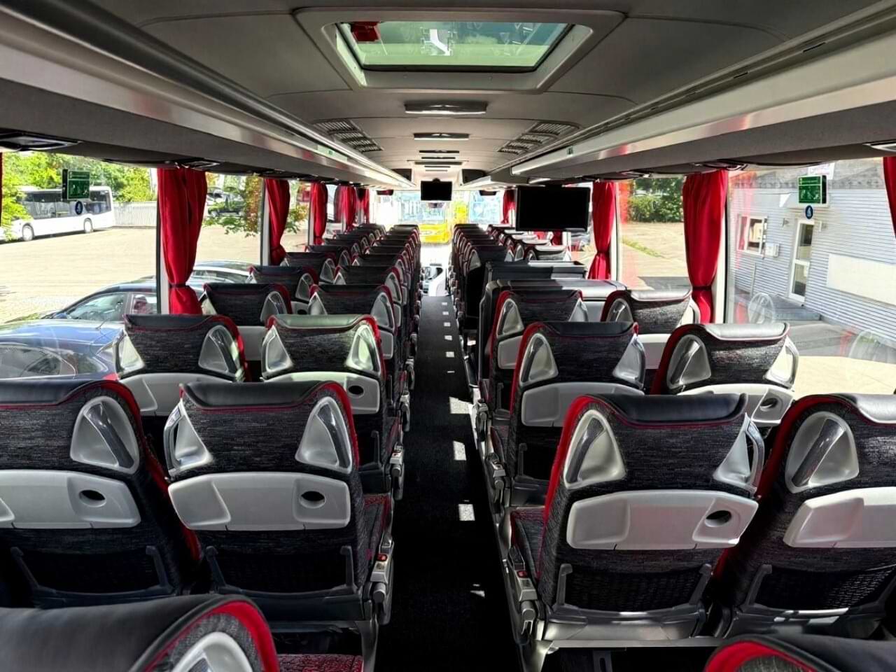 Mercedes Tourismo seating and onboard amenities