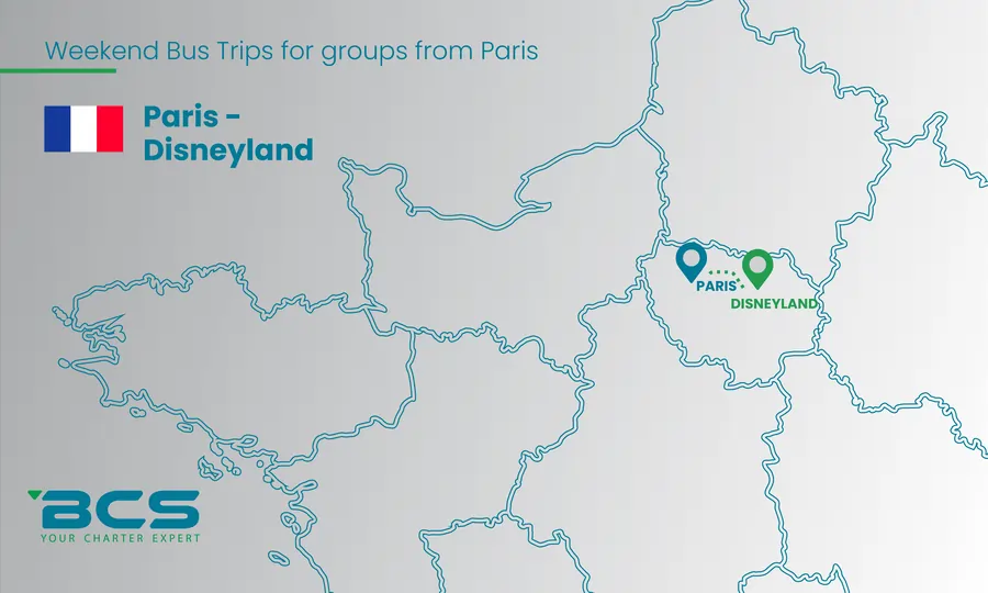 Paris to Disneyland Group Bus Route Paris to Disneyland Group Bus Route