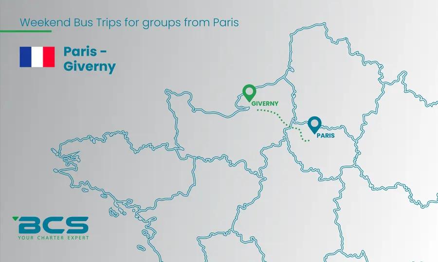 Group Bus Paris Giverny Route Group Bus Paris Giverny Route