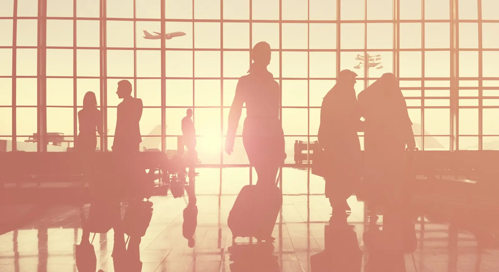 People at an airport